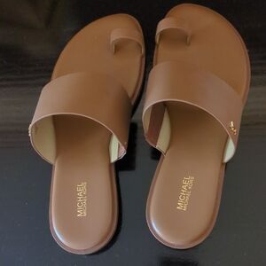 Michael Michael Kors August Flat Sandals Luggage Brown